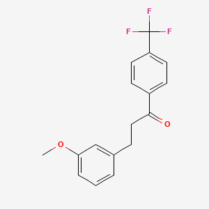 B1327501 3-(3-Methoxyphenyl)-4'-trifluoromethylpropiophenone CAS No. 898775-00-3