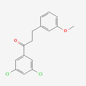 molecular formula C16H14Cl2O2 B1327505 3',5'-Dichloro-3-(3-methoxyphenyl)propiophenone CAS No. 898775-25-2