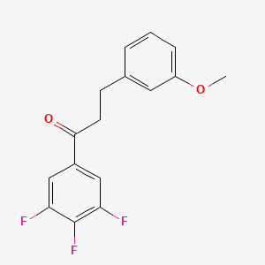 B1327509 3-(3-Methoxyphenyl)-3',4',5'-trifluoropropiophenone CAS No. 898775-37-6