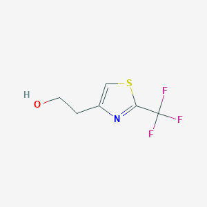 molecular formula C6H6F3NOS B13275093 4-Thiazoleethanol, 2-(trifluoromethyl)- 
