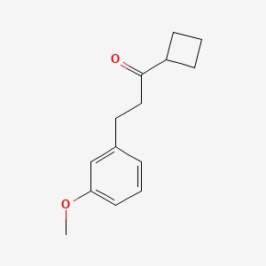B1327511 Cyclobutyl 2-(3-methoxyphenyl)ethyl ketone CAS No. 898775-43-4