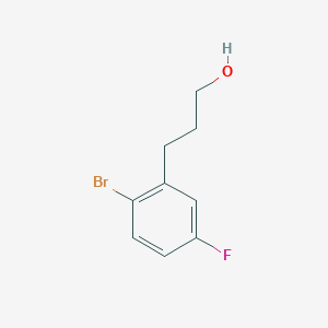 molecular formula C9H10BrFO B13275126 3-(2-Bromo-5-fluorophenyl)propan-1-OL 