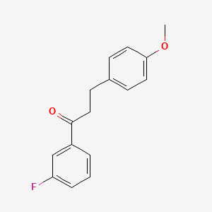 B1327515 3'-Fluoro-3-(4-methoxyphenyl)propiophenone CAS No. 898775-76-3