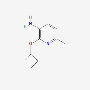 molecular formula C10H14N2O B13275180 2-Cyclobutoxy-6-methylpyridin-3-amine 