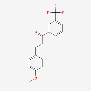 B1327527 3-(4-Methoxyphenyl)-3'-trifluoromethylpropiophenone CAS No. 898776-04-0