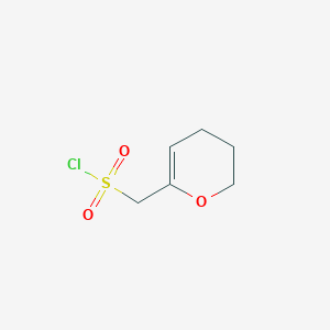 molecular formula C6H9ClO3S B13275292 3,4-Dihydro-2H-pyran-6-ylmethanesulfonyl chloride 