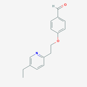 molecular formula C16H17NO2 B132753 4-(2-(5-乙基吡啶-2-基)乙氧基)苯甲醛 CAS No. 114393-97-4