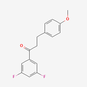 B1327538 3',5'-Difluoro-3-(4-methoxyphenyl)propiophenone CAS No. 898776-43-7