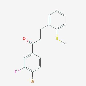 4'-Bromo-3'-fluoro-3-(2-thiomethylphenyl)propiophenone