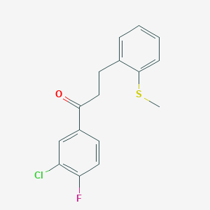 3'-Chloro-4'-fluoro-3-(2-thiomethylphenyl)propiophenone