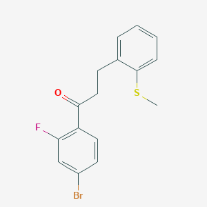 4'-Bromo-2'-fluoro-3-(2-thiomethylphenyl)propiophenone
