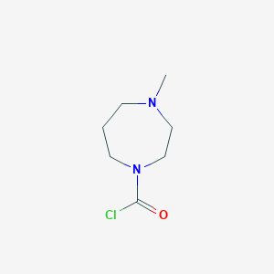molecular formula C7H13ClN2O B13275527 4-Methyl-1,4-diazepane-1-carbonyl chloride 