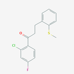 2'-Chloro-4'-fluoro-3-(2-thiomethylphenyl)propiophenone