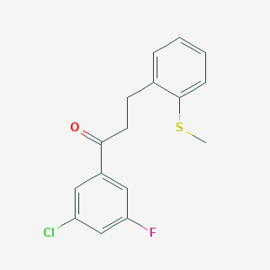3'-Chloro-5'-fluoro-3-(2-thiomethylphenyl)propiophenone
