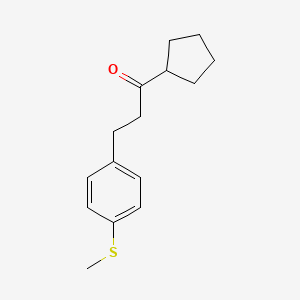 Cyclopentyl 2-(4-thiomethylphenyl)ethyl ketone