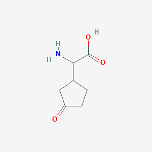 molecular formula C7H11NO3 B13275613 2-Amino-2-(3-oxocyclopentyl)acetic acid 