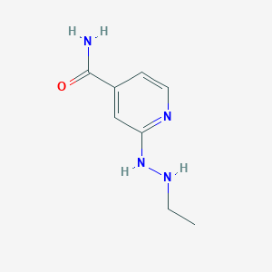 molecular formula C8H12N4O B13275634 2-(2-Ethylhydrazin-1-yl)pyridine-4-carboxamide 