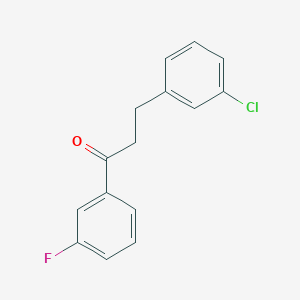molecular formula C15H12ClFO B1327566 3-(3-Chlorophenyl)-3'-fluoropropiophenone CAS No. 898786-98-6