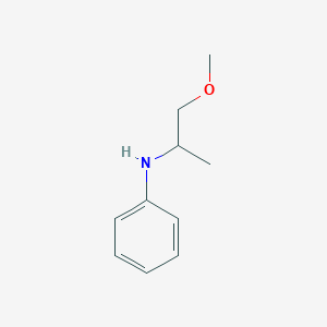 molecular formula C10H15NO B13275673 N-(1-methoxypropan-2-yl)aniline 