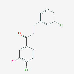 4'-Chloro-3-(3-chlorophenyl)-3'-fluoropropiophenone