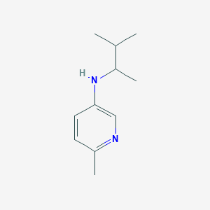 molecular formula C11H18N2 B13275750 6-methyl-N-(3-methylbutan-2-yl)pyridin-3-amine 