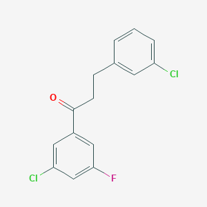 3'-Chloro-3-(3-chlorophenyl)-5'-fluoropropiophenone