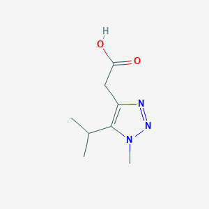 molecular formula C8H13N3O2 B13275787 2-[1-Methyl-5-(propan-2-YL)-1H-1,2,3-triazol-4-YL]acetic acid 