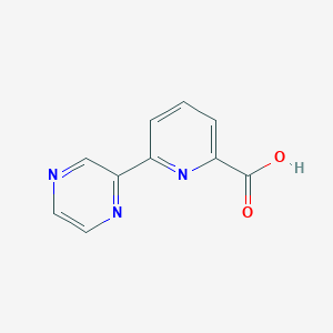 molecular formula C10H7N3O2 B13275793 6-(Pyrazin-2-yl)pyridine-2-carboxylic acid 