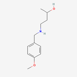 molecular formula C12H19NO2 B13275834 4-{[(4-Methoxyphenyl)methyl]amino}butan-2-ol 
