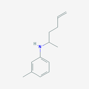molecular formula C13H19N B13275854 N-(Hex-5-en-2-yl)-3-methylaniline 