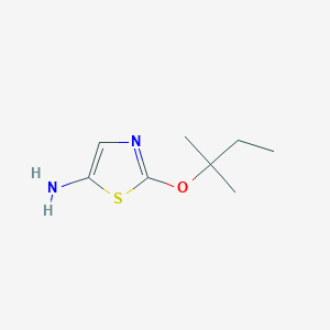 molecular formula C8H14N2OS B13275879 2-[(2-Methylbutan-2-yl)oxy]-1,3-thiazol-5-amine 