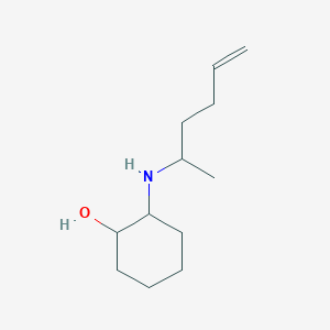 molecular formula C12H23NO B13275936 2-[(Hex-5-en-2-yl)amino]cyclohexan-1-ol 