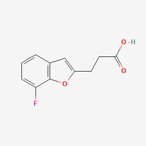 molecular formula C11H9FO3 B13275959 3-(7-Fluoro-1-benzofuran-2-yl)propanoic acid 
