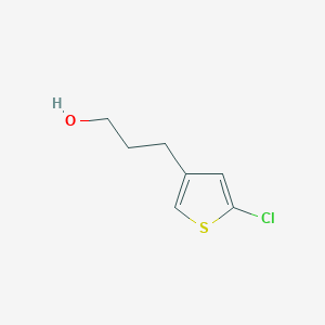 molecular formula C7H9ClOS B13275982 3-(5-Chlorothiophen-3-yl)propan-1-ol 