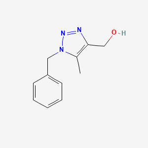 molecular formula C11H13N3O B13276032 (1-Benzyl-5-methyl-1H-1,2,3-triazol-4-YL)methanol 