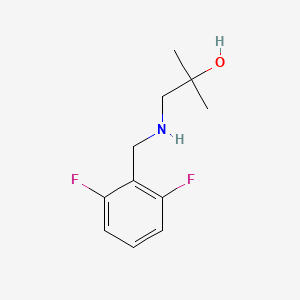 molecular formula C11H15F2NO B13276049 1-{[(2,6-Difluorophenyl)methyl]amino}-2-methylpropan-2-ol 