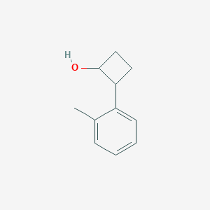 molecular formula C11H14O B13276054 2-(2-Methylphenyl)cyclobutan-1-OL 