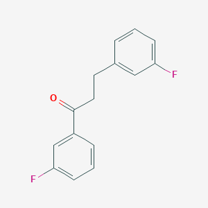 molecular formula C15H12F2O B1327611 3'-Fluoro-3-(3-fluorophenyl)propiophenone CAS No. 898789-14-5