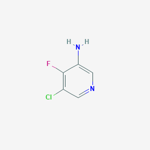 molecular formula C5H4ClFN2 B13276120 5-Chloro-4-fluoropyridin-3-amine 