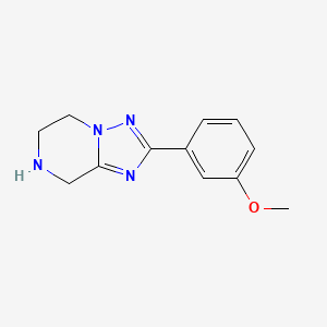 molecular formula C12H14N4O B13276135 2-(3-Methoxyphenyl)-5,6,7,8-tetrahydro[1,2,4]triazolo[1,5-A]pyrazine 