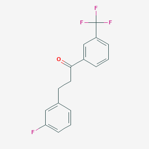 molecular formula C16H12F4O B1327625 3-(3-Fluorophenyl)-3'-trifluoromethylpropiophenone CAS No. 898767-41-4