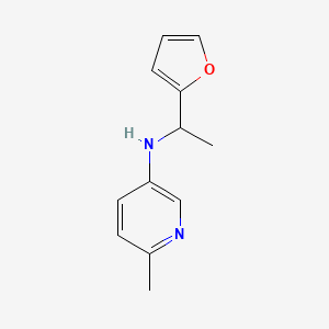 molecular formula C12H14N2O B13276307 N-[1-(Furan-2-yl)ethyl]-6-methylpyridin-3-amine 