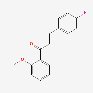 molecular formula C16H15FO2 B1327644 3-(4-Fluorophenyl)-2'-methoxypropiophenone CAS No. 898767-91-4