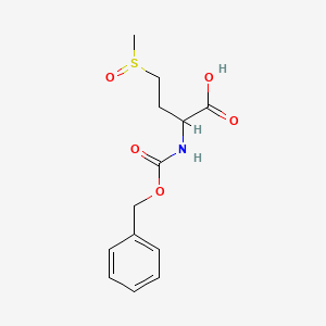 molecular formula C13H17NO5S B13276470 2-{[(Benzyloxy)carbonyl]amino}-4-methanesulfinylbutanoic acid 