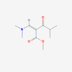 molecular formula C10H17NO3 B13276475 Methyl2-[(dimethylamino)methylidene]-4-methyl-3-oxopentanoate 