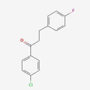 molecular formula C15H12ClFO B1327651 4'-Chloro-3-(4-fluorophenyl)propiophenone CAS No. 654673-24-2