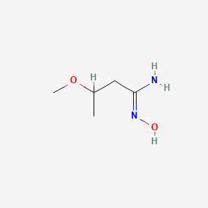 molecular formula C5H12N2O2 B13276628 N'-hydroxy-3-methoxybutanimidamide 