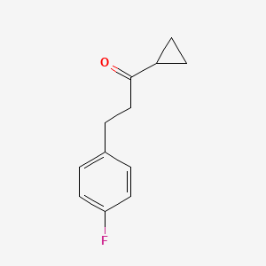molecular formula C12H13FO B1327674 Cyclopropyl 2-(4-fluorophenyl)ethyl ketone CAS No. 898768-86-0
