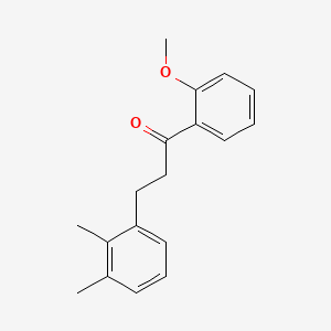 molecular formula C18H20O2 B1327679 3-(2,3-二甲基苯基)-2'-甲氧基丙酮 CAS No. 898769-02-3