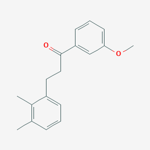 molecular formula C18H20O2 B1327680 3-(2,3-二甲苯基)-3'-甲氧基丙基苯甲酮 CAS No. 898769-05-6